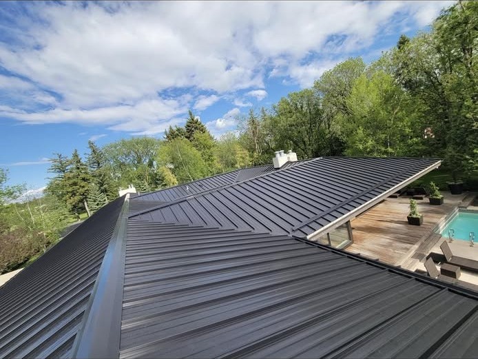 Element Roofing crew on site at a home project