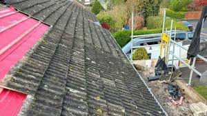 Completed reroof with new metal roofing